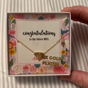 Miss to Mrs Diamond 18k gold plated necklace